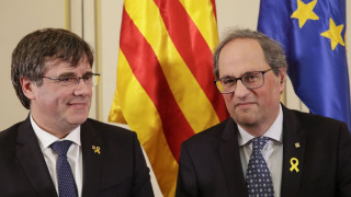 Carles Puigdemont et Quim Torra dénoncent l'interdiction de s'exprimer au Parlement européen